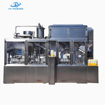 ステンレス鋼屋根カートン充填機 304 316 材料 衛生的なジュース包装用 コンパクト 3300mm 長さ 空間最適化設計